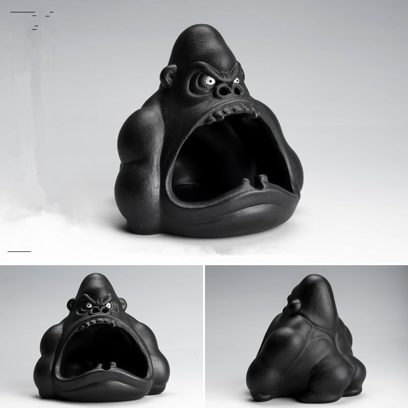 "Cartoon Gorilla" - Cool Ceramic Ashtray - Great Decor Gift