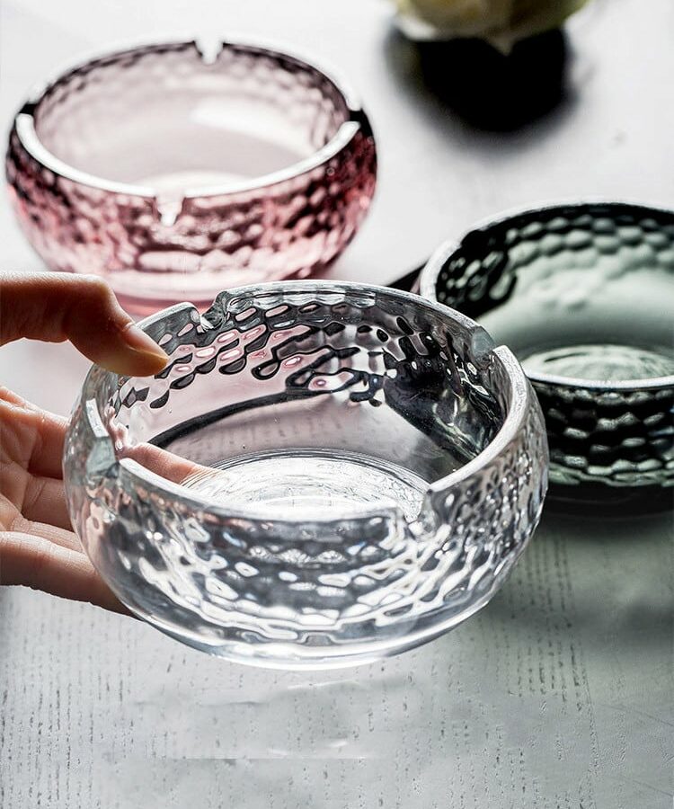 Assorted Large Crystal Glass Ashtray