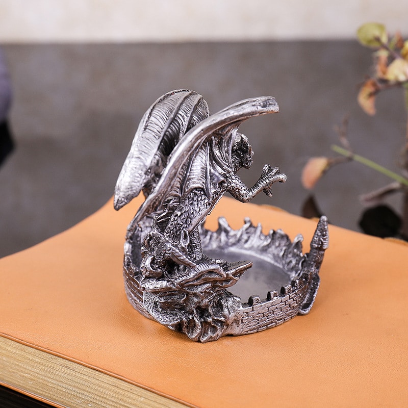 Cool Metal Dragon Ashtray Made From Zinc Alloy