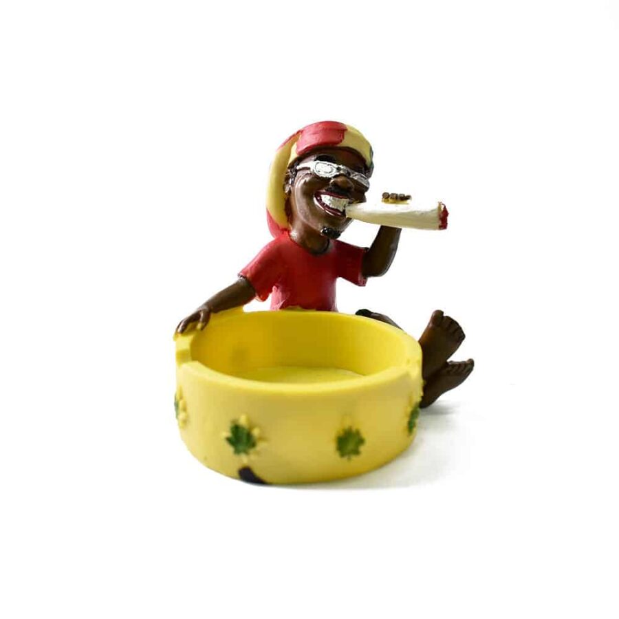 Cool Weed Ashtray With Smoking Dude