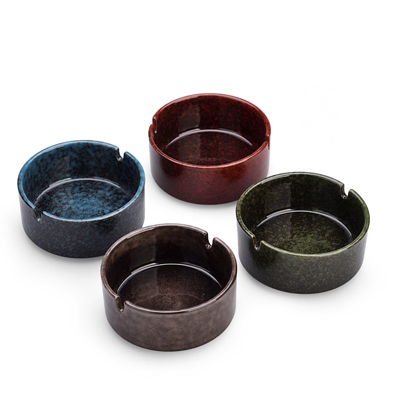 Four Different Cheap Ceramic Ashtrays