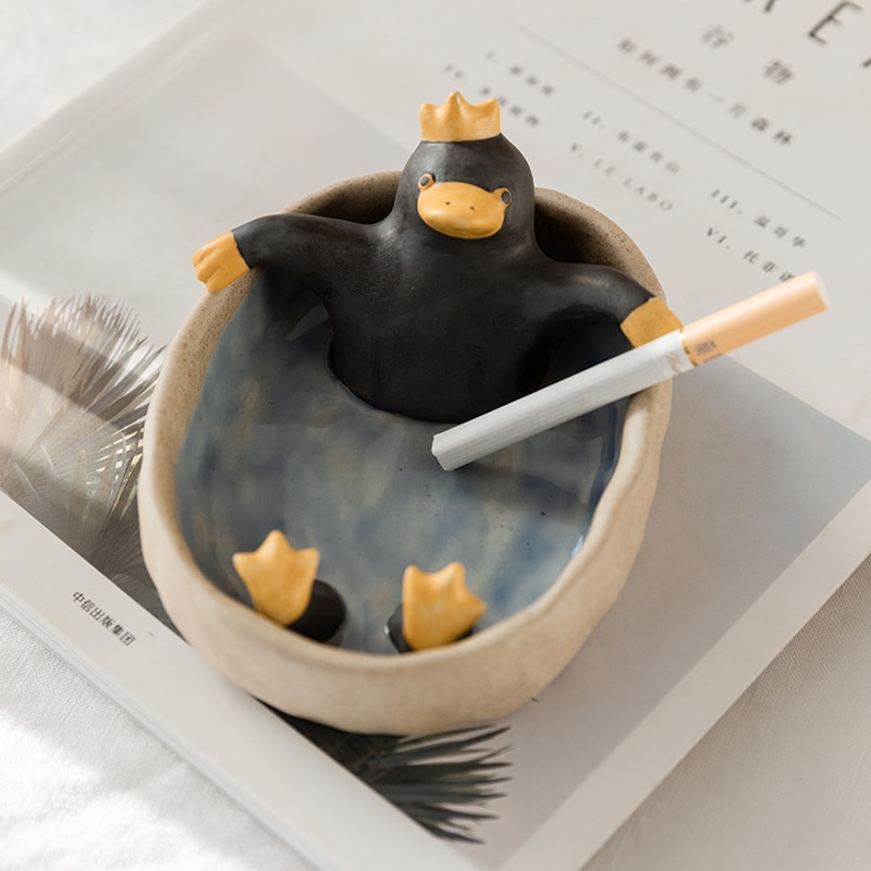 Funny Ashtray Ceramic Duck