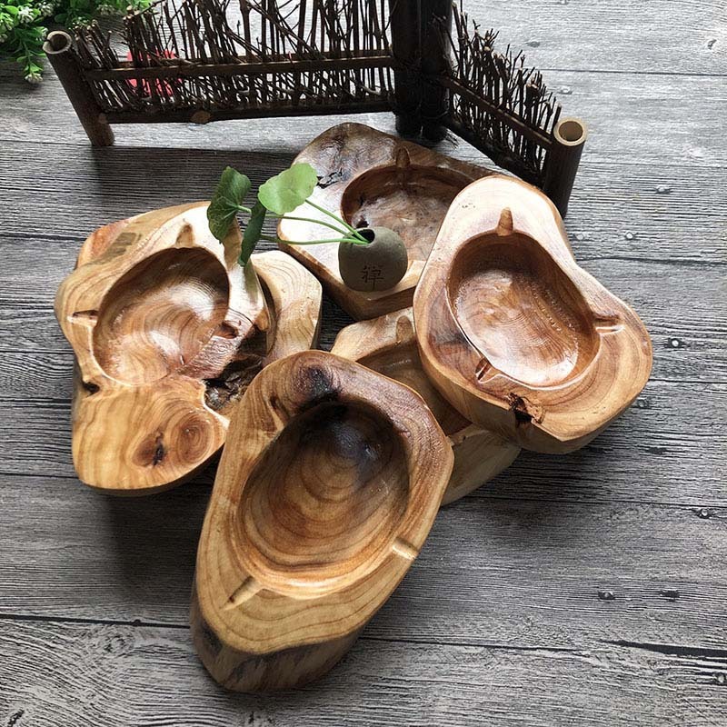 Wood Ashtrays With Natural Shape