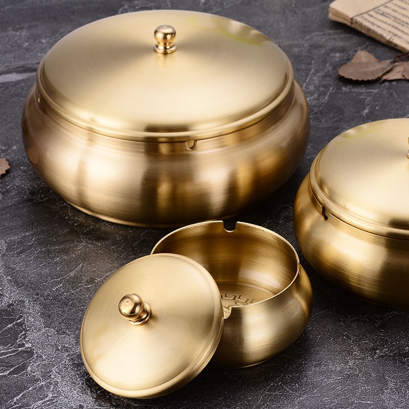 Copper Ashtrays With Lid For Outdoor