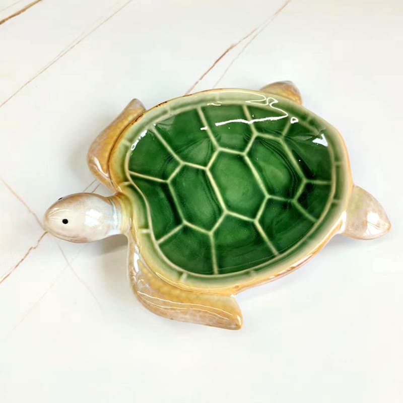 Cute Ashtray Glaze Ceramic Turtle Large 8 4 Inch 21 5 Cm